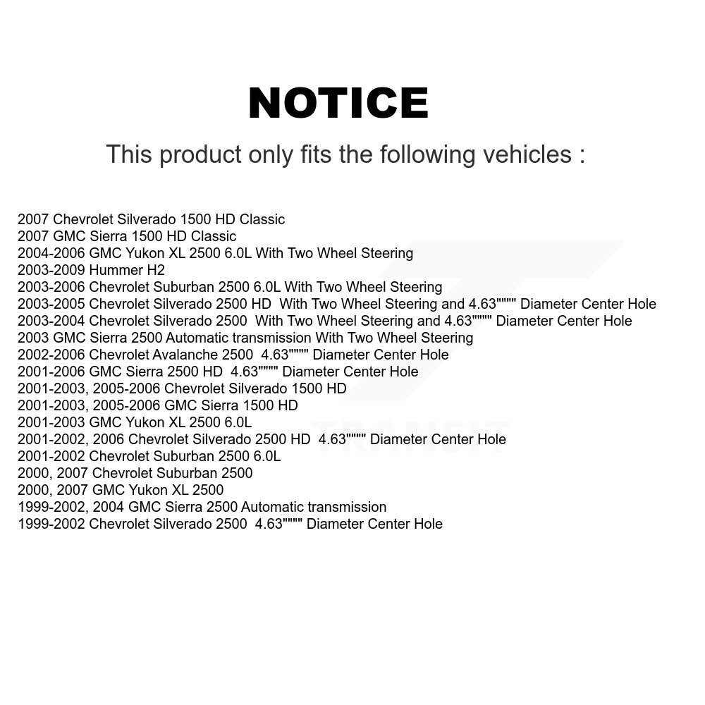 Front Rear Semi-Metallic Pad & Brake Rotor Kit For Chevrolet GMC Sierra 2500 HD Silverado K8A-102068