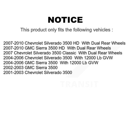 Front Semi-Metallic Rear Ceramic Pad Brake Rotors Kit For Chevrolet GMC Silverado 3500 HD K8A-102077