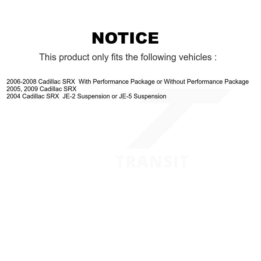 Front Rear Semi-Metallic Pads And Disc Brake Rotors Kit For Cadillac SRX K8A-102103