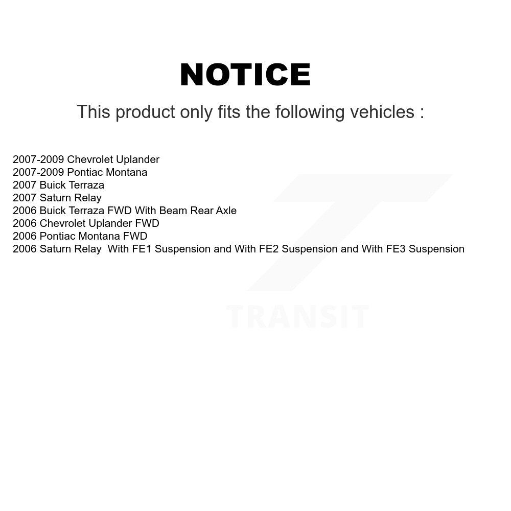 Front Rear Ceramic Pad Brake Rotor Kit For Pontiac Montana Chevrolet Uplander Buick Relay K8A-102105