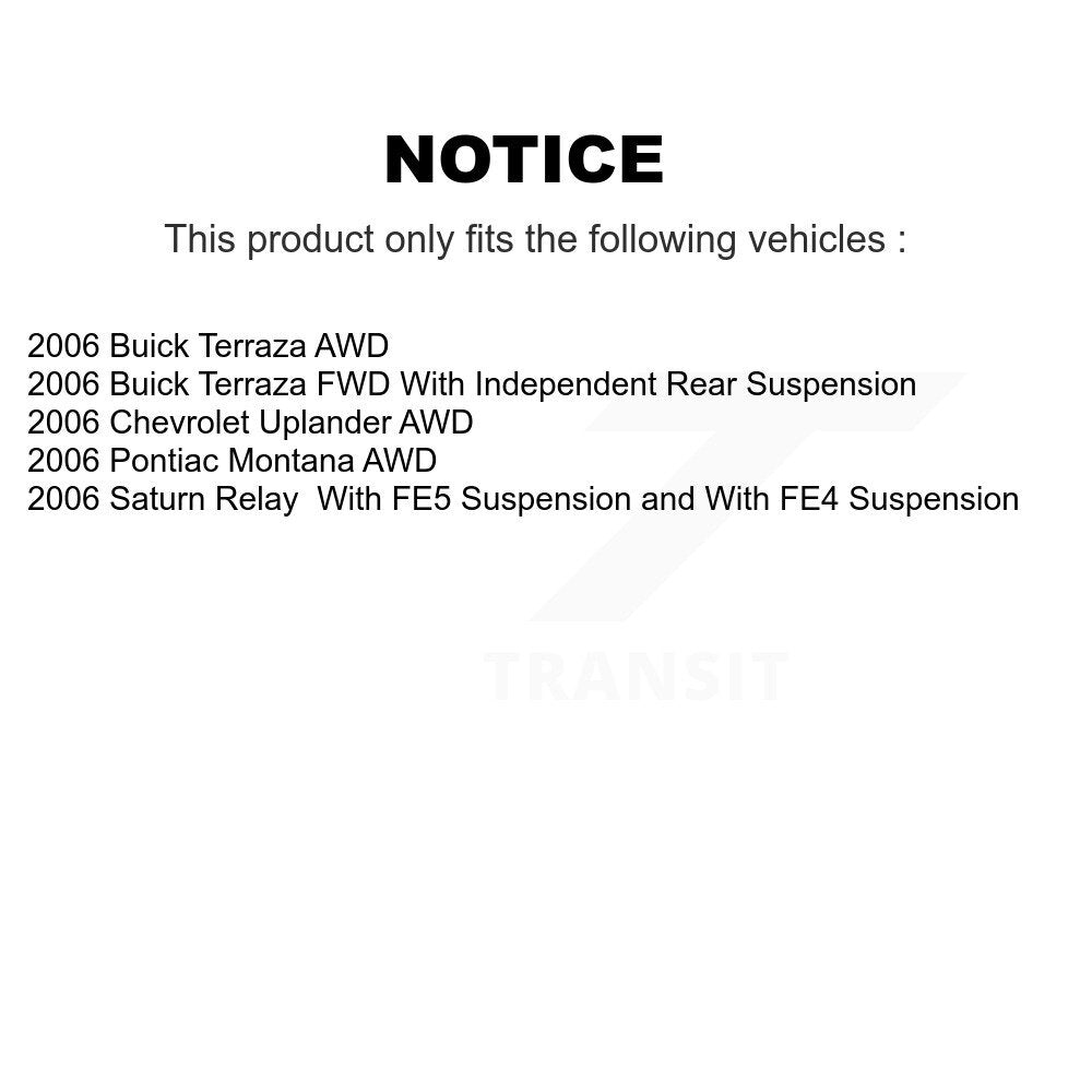 Front Rear Ceramic Pad Brake Rotor Kit For Pontiac Montana Chevrolet Uplander Buick Relay K8A-102112