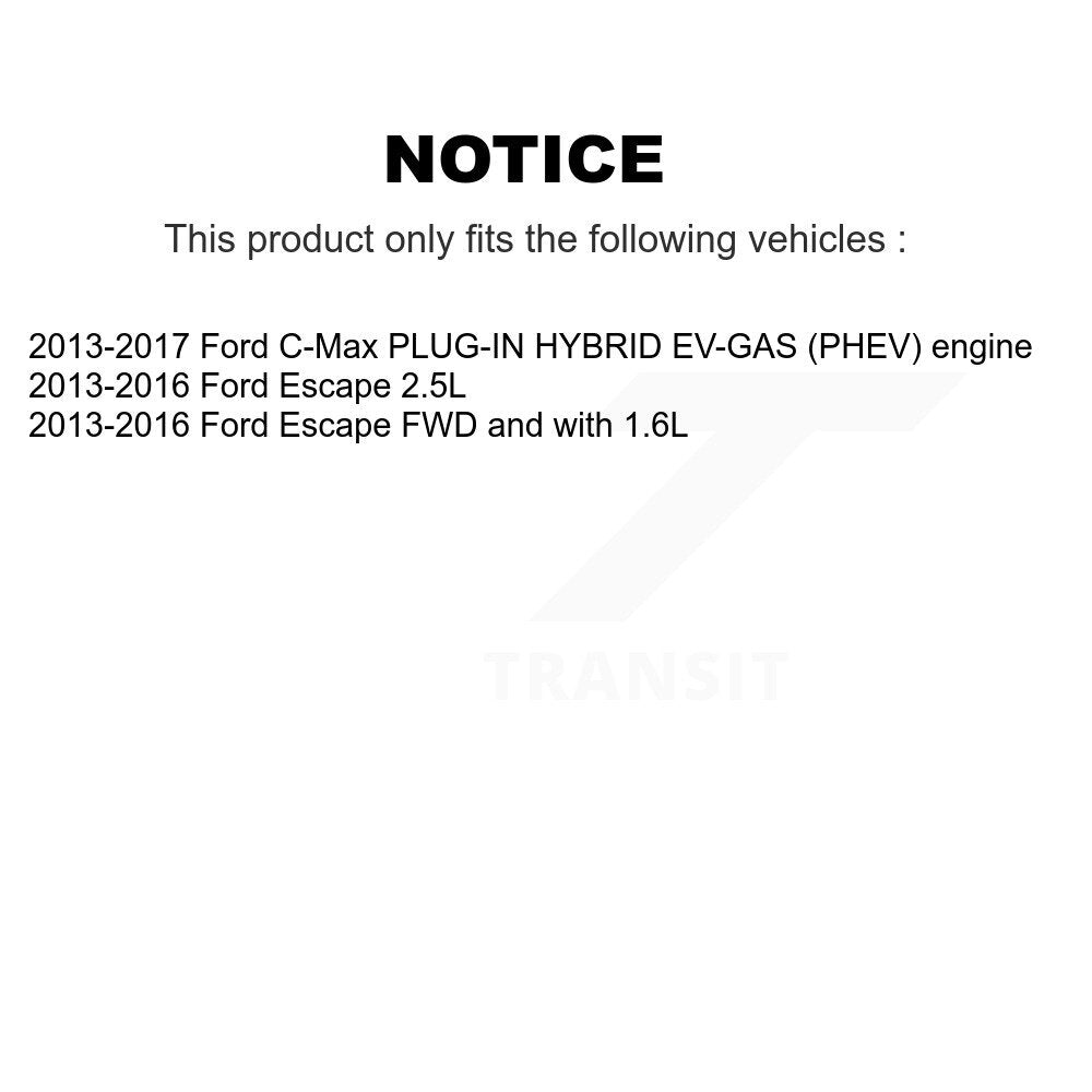 Front Ceramic Rear Semi-Metallic Pads And Disc Brake Rotors Kit For Ford Escape C-Max K8A-102142