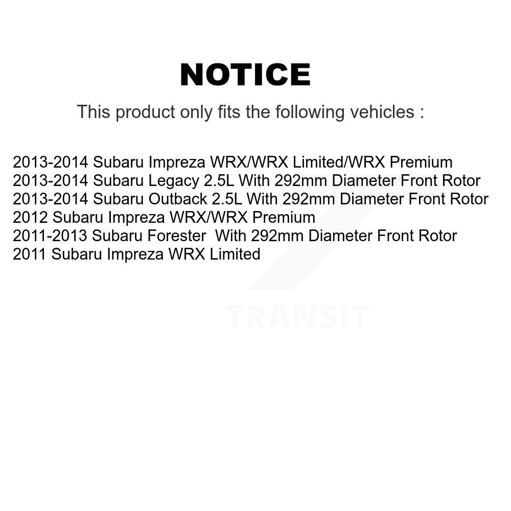 Front Rear Ceramic Pad & Disc Brake Rotors Kit For Subaru Impreza Forester Outback Legacy K8A-102217