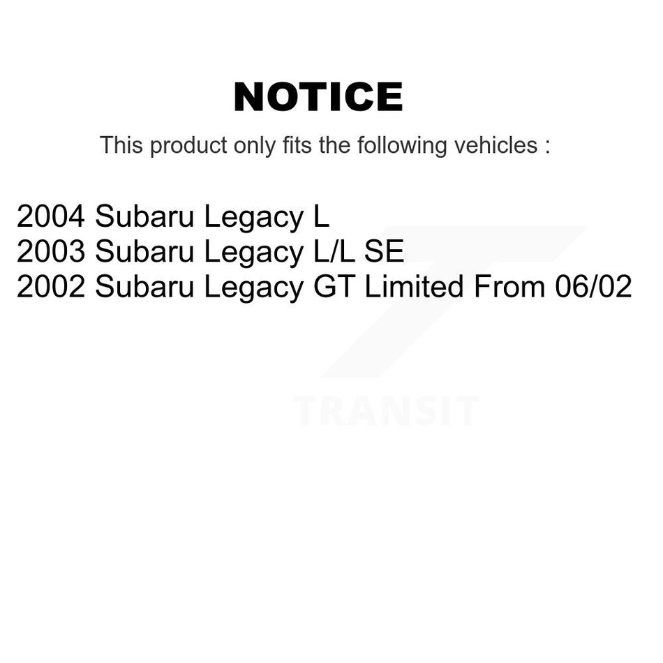 Front Ceramic Rear Semi-Metallic Pads And Disc Brake Rotors Kit For Subaru Legacy K8A-102225