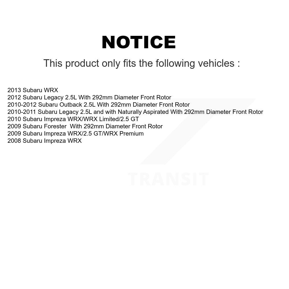 Front Rear Ceramic Pad And Brake Rotor Kit For Subaru Outback Impreza Legacy Forester WRX K8A-102262