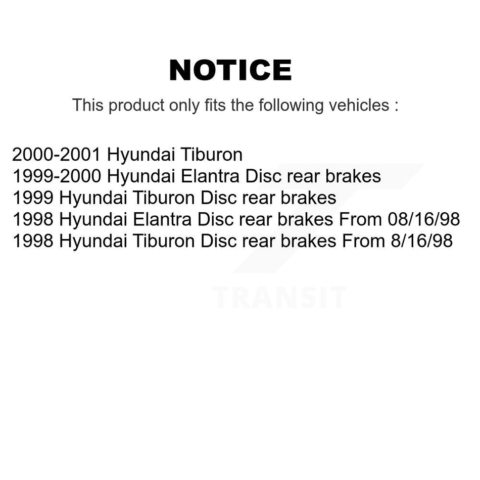 Front Rear Ceramic Pads And Disc Brake Rotors Kit For Hyundai Tiburon Elantra K8A-102276