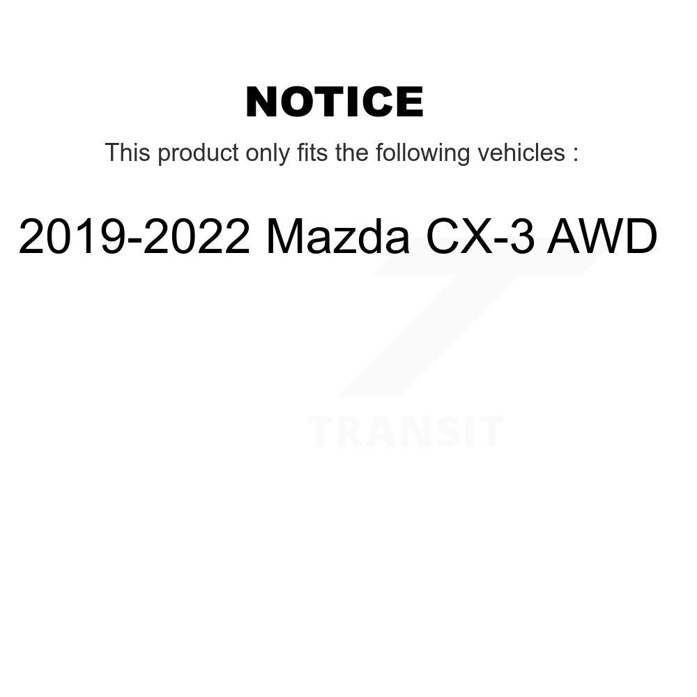 Front Rear Ceramic Pads And Disc Brake Rotors Kit For 2019-2022 Mazda CX-3 AWD K8A-102332