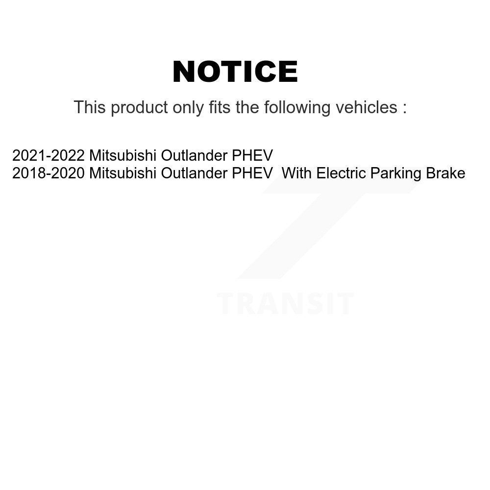 Front Rear Ceramic Pads And Disc Brake Rotors Kit For Mitsubishi Outlander PHEV K8A-102339