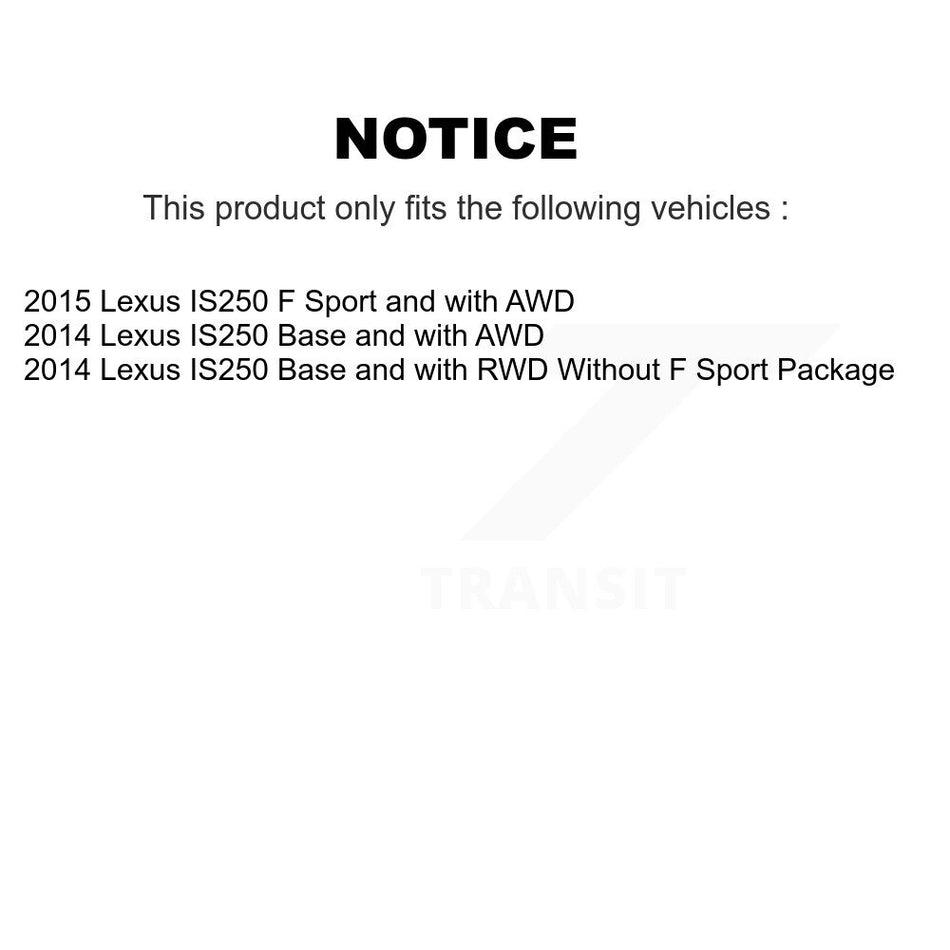 Front Rear Ceramic Pads And Disc Brake Rotors Kit For Lexus IS250 K8A-102353