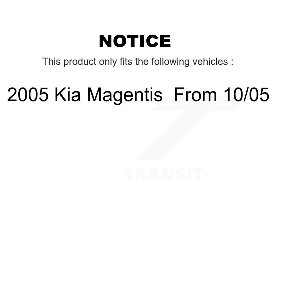 Front Rear Ceramic Pads And Disc Brake Rotors Kit For 2005 Kia Magentis From 10 05 K8A-102504