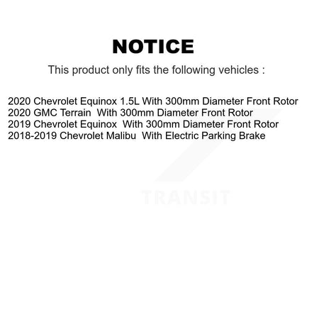 Front Rear Ceramic Pad And Disc Brake Rotors Kit For Chevrolet Equinox GMC Terrain Malibu K8A-102551