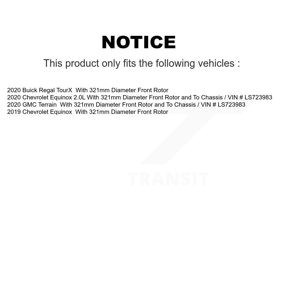 Front Rear Ceramic Pad Disc Brake Rotor Kit For Chevrolet Equinox GMC Terrain Buick Regal K8A-102554