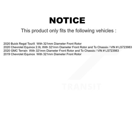 Front Rear Ceramic Pad Disc Brake Rotor Kit For Chevrolet Equinox GMC Terrain Buick Regal K8A-102554