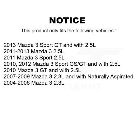 Front Semi-Metallic Rear Ceramic Pads And Disc Brake Rotors Kit For Mazda 3 Sport K8A-102619