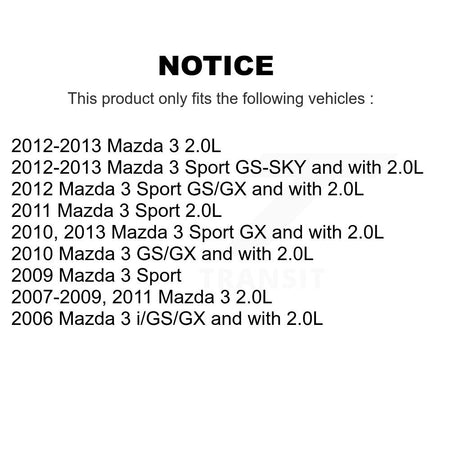 Front Semi-Metallic Rear Ceramic Pads And Disc Brake Rotors Kit For Mazda 3 Sport K8A-102624