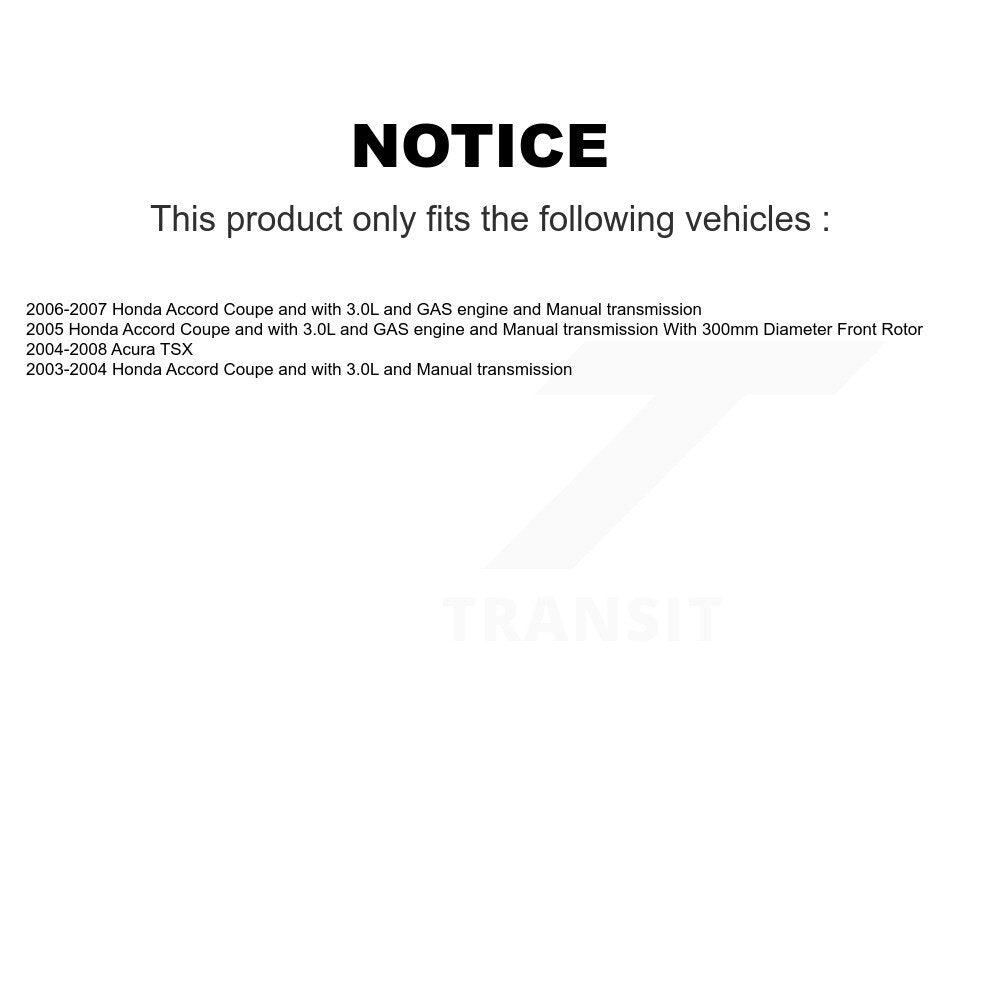 Front Rear Ceramic Pads And Disc Brake Rotors Kit For Honda Accord Acura TSX K8A-102638