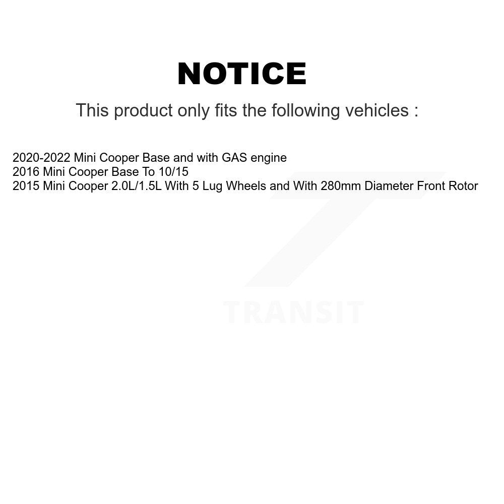 Front Semi-Metallic Rear Ceramic Pads And Disc Brake Rotors Kit For Mini Cooper K8A-102700