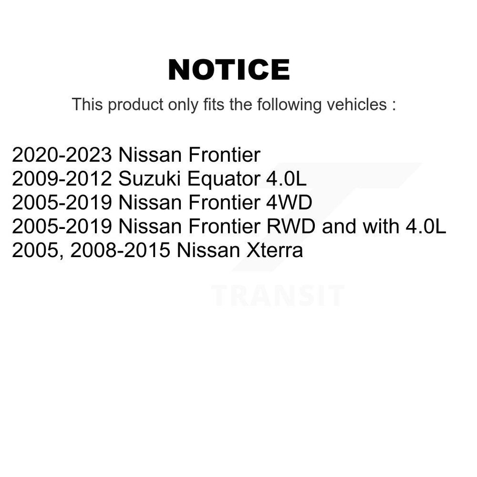Front Rear Ceramic Pad And Disc Brake Rotor Kit For Nissan Frontier Xterra Suzuki Equator K8A-102755