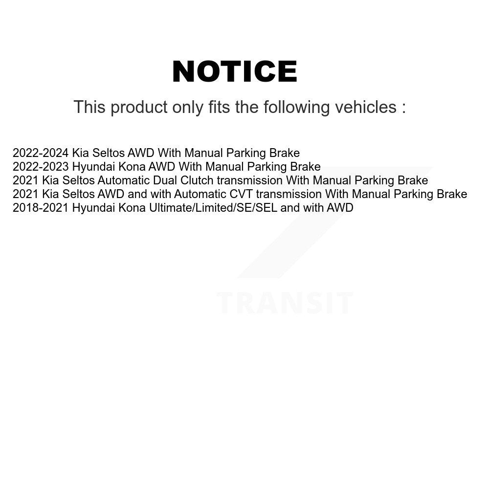 Front Rear Ceramic Pads And Disc Brake Rotors Kit For Hyundai Kona Kia Seltos K8A-102815