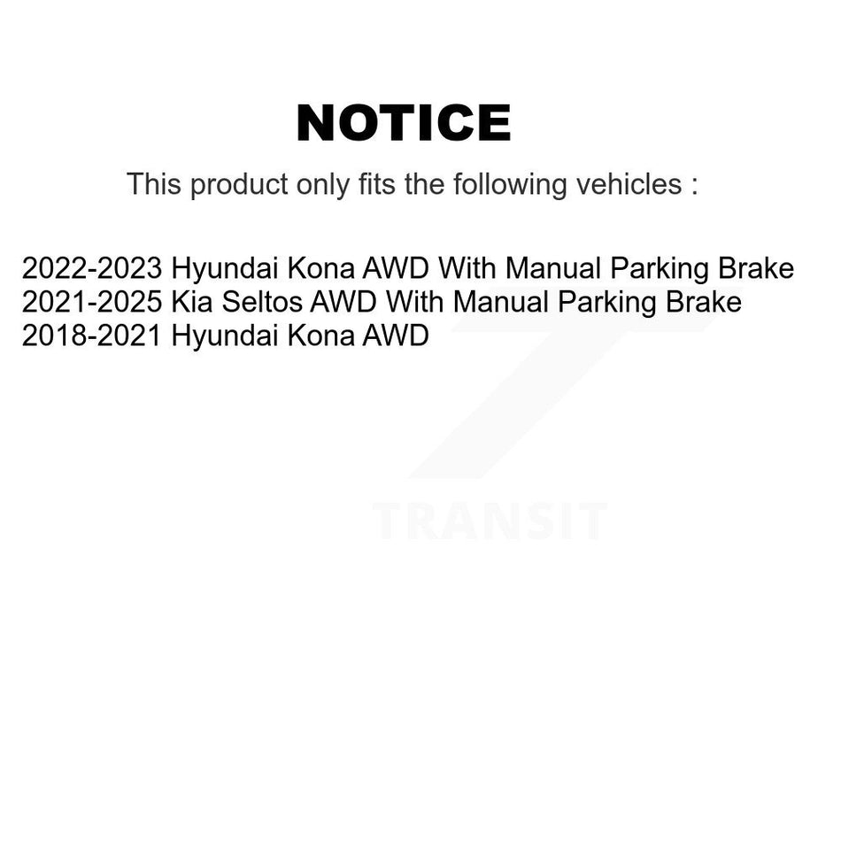Front Rear Ceramic Pads And Disc Brake Rotors Kit For Hyundai Kona Kia Seltos K8A-102815