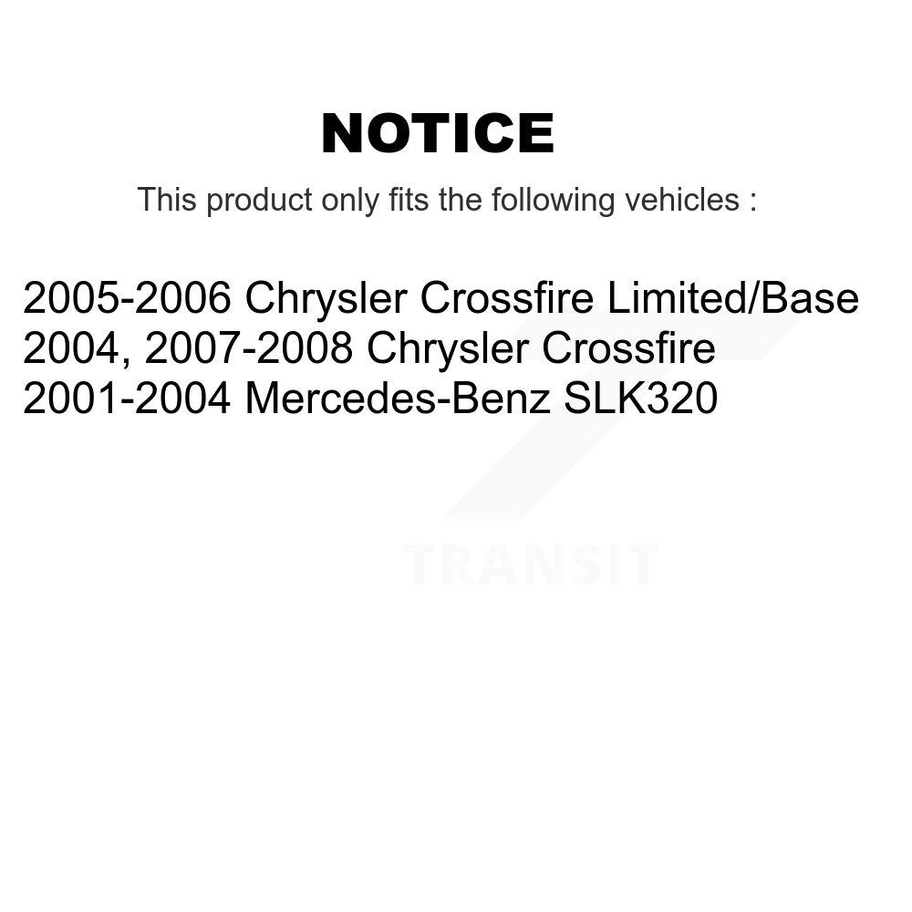 Front Rear Semi-Metallic Pad Brake Rotors Kit For Chrysler Crossfire Mercedes-Benz SLK320 K8A-102849