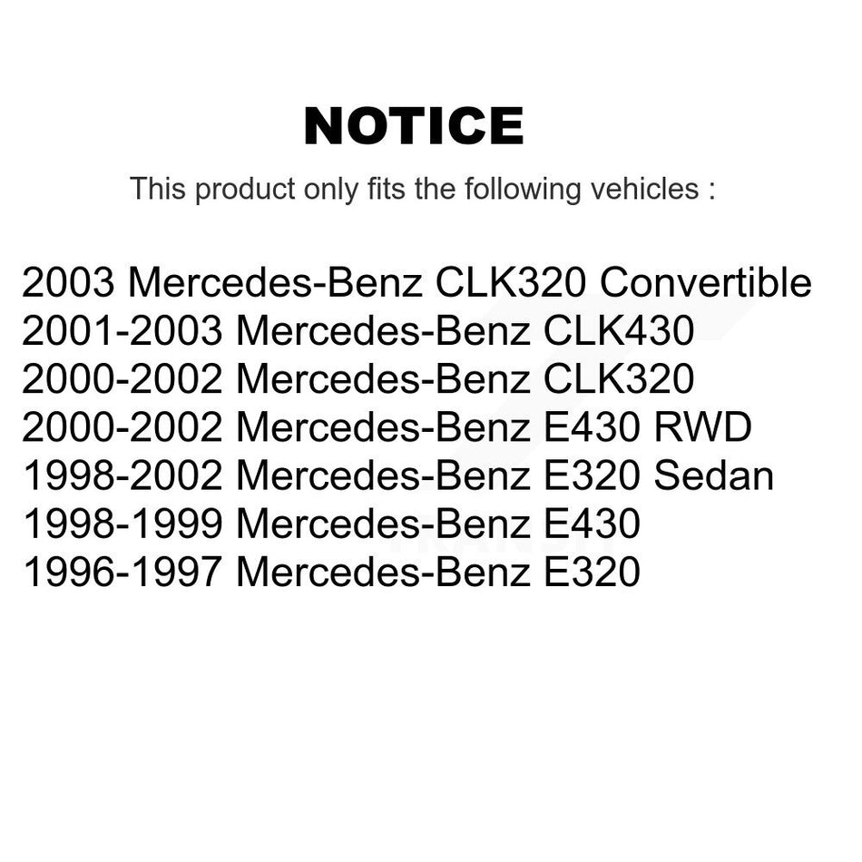 Front Rear Semi-Metallic Pad & Brake Rotors Kit For Mercedes-Benz E320 CLK320 CLK430 E430 K8A-102853