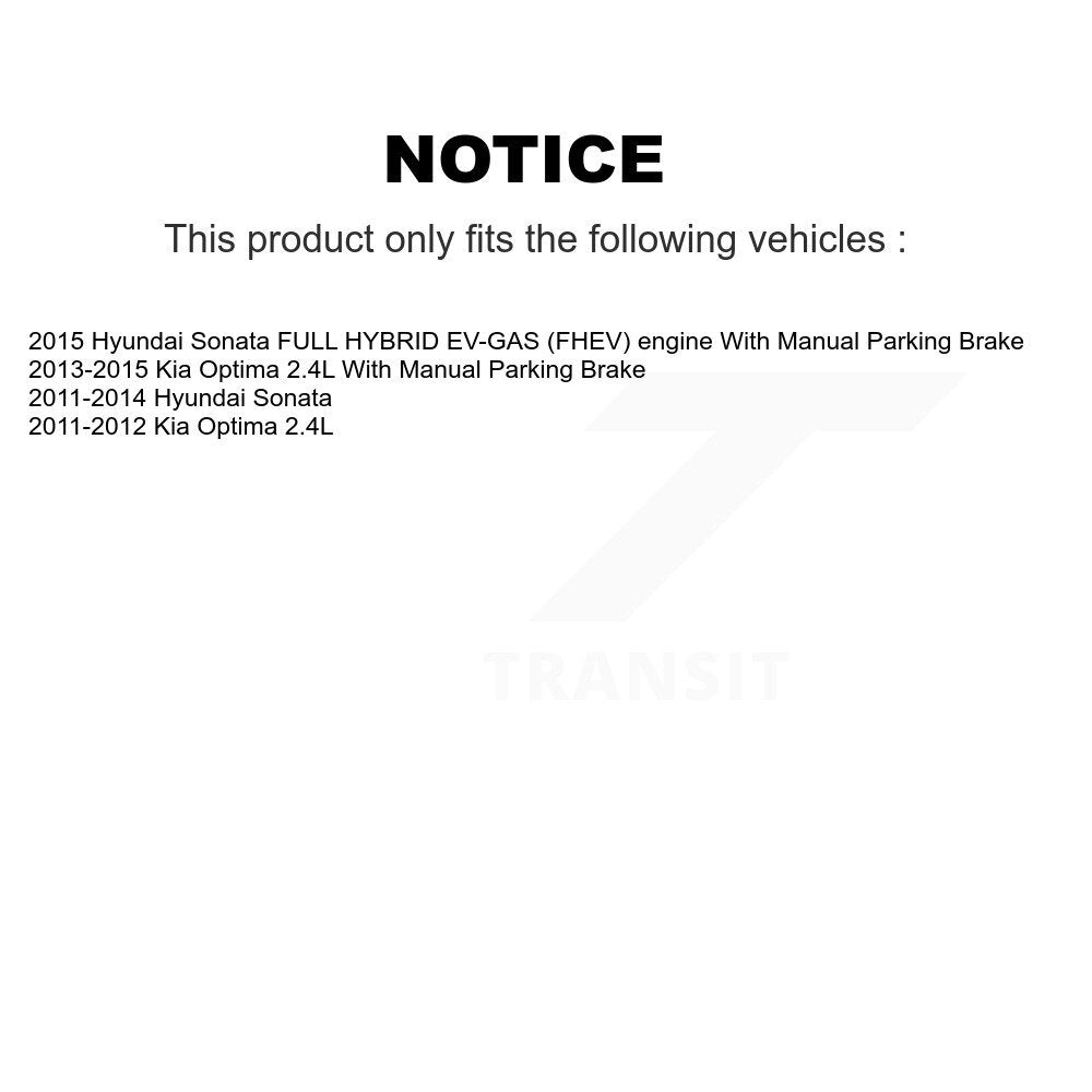 Front Rear Ceramic Pads And Disc Brake Rotors Kit For Hyundai Sonata Kia Optima K8A-102863