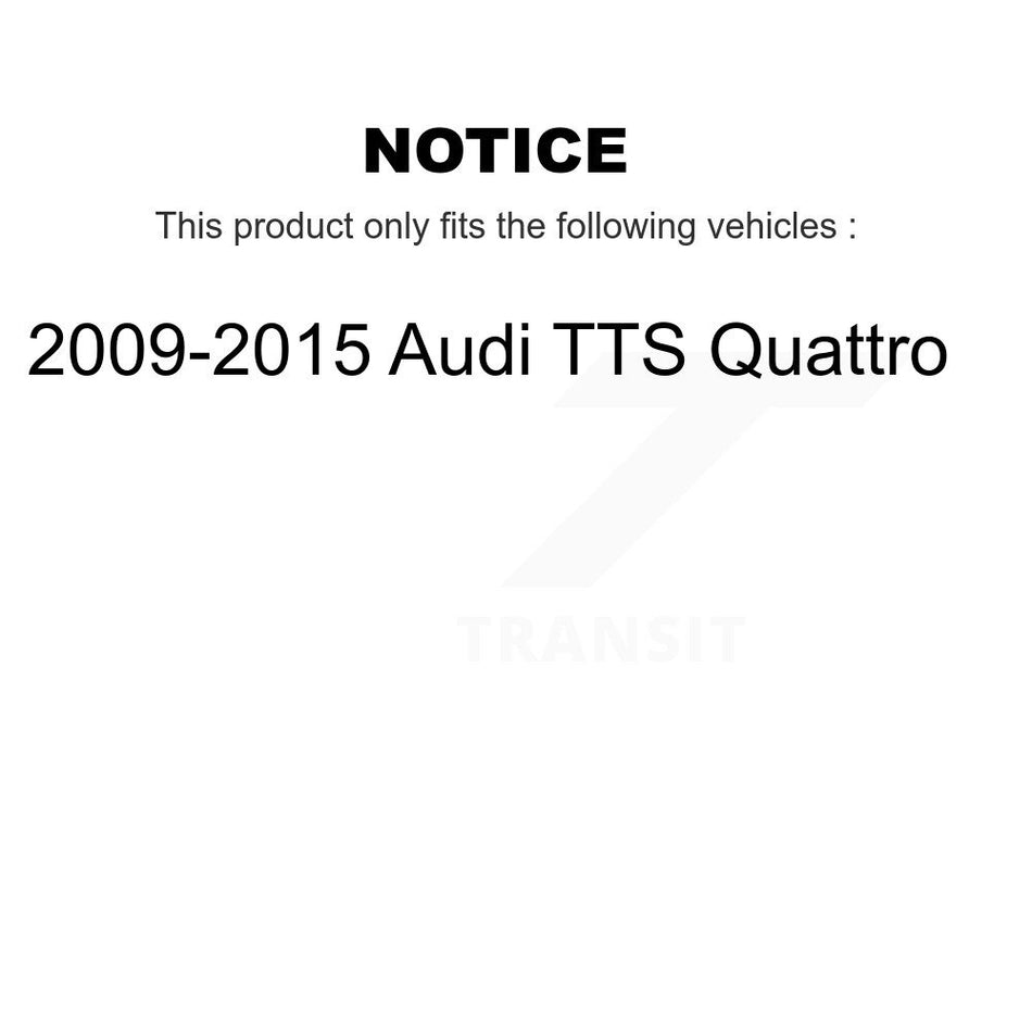 Front Semi-Metallic Rear Ceramic Pad Disc Brake Rotors Kit For 2009-2015 Audi TTS Quattro K8A-102945
