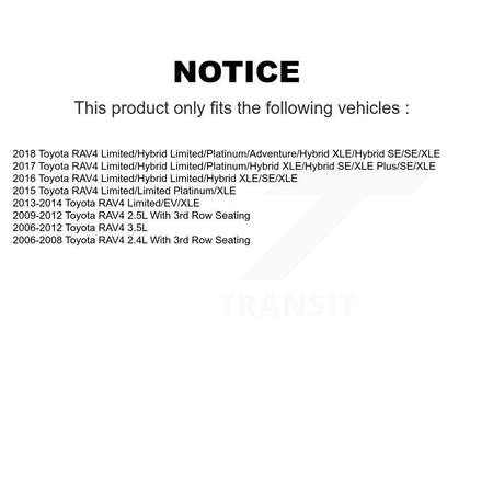 Front Rear Ceramic Pads And Disc Brake Rotors Kit For Toyota RAV4 K8A-102963