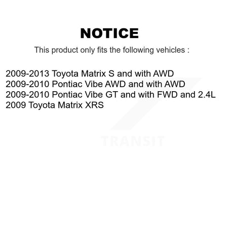 Front Rear Ceramic Pads And Disc Brake Rotors Kit For Toyota Matrix Pontiac Vibe K8A-102970