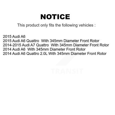 Front Rear Semi-Metallic Pads And Disc Brake Rotors Kit For Audi A6 Quattro A7 K8A-102988