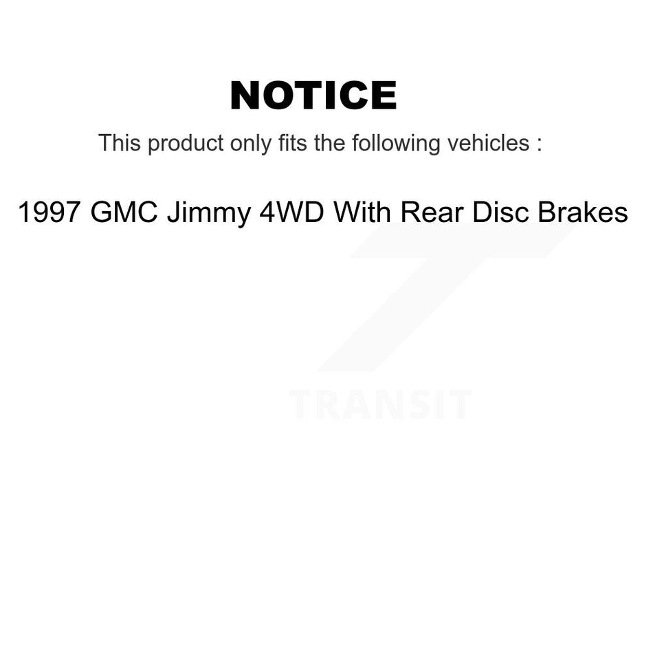 Front Rear Ceramic Pad Disc Brake Rotors Kit For 1997 GMC Jimmy 4WD With Brakes K8A-102992