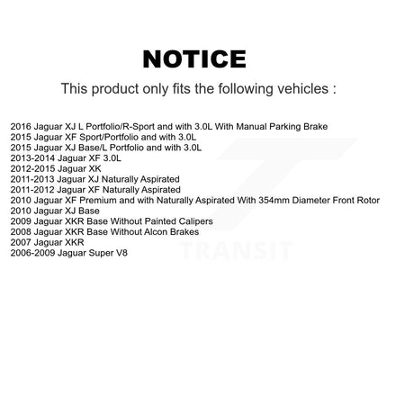 Front Semi-Metallic Rear Ceramic Pad And Brake Rotor Kit For Jaguar XF XJ XKR XK Super V8 K8A-103057