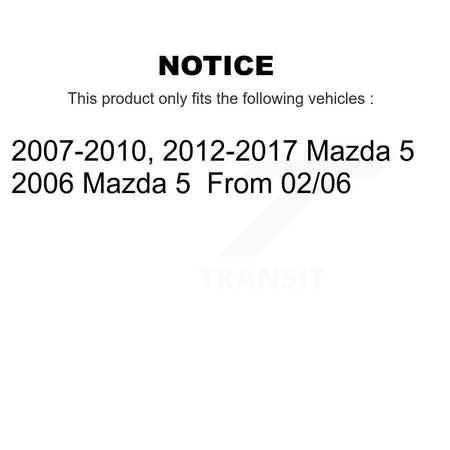 Front Semi-Metallic Rear Ceramic Pads And Disc Brake Rotors Kit For Mazda 5 K8A-103087