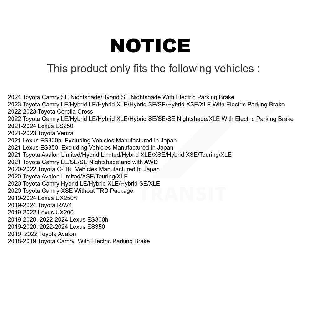 Front Rear Ceramic Pad And Brake Rotor Kit For Toyota RAV4 Camry Corolla Cross Lexus C-HR K8A-103160