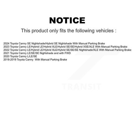 Front Rear Ceramic Pads And Disc Brake Rotors Kit For Toyota Camry K8A-103173