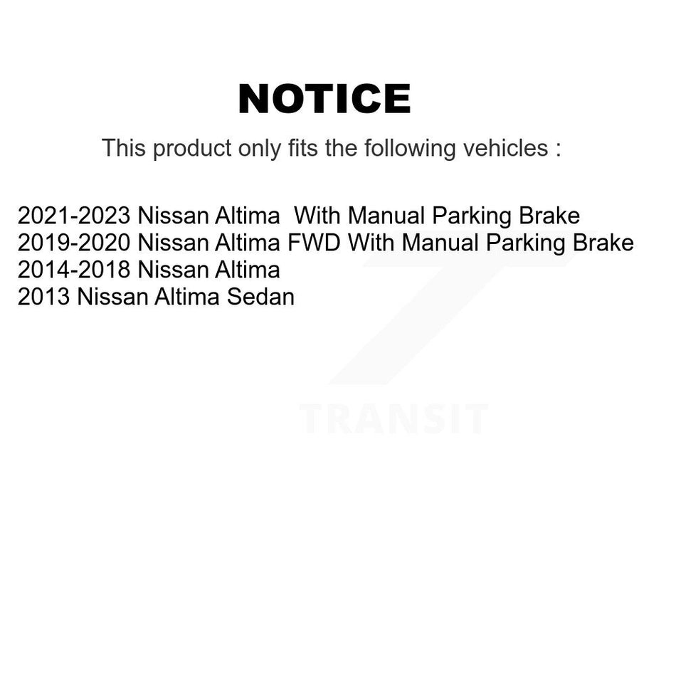 Front Rear Ceramic Pads And Disc Brake Rotors Kit For Nissan Altima K8A-103200