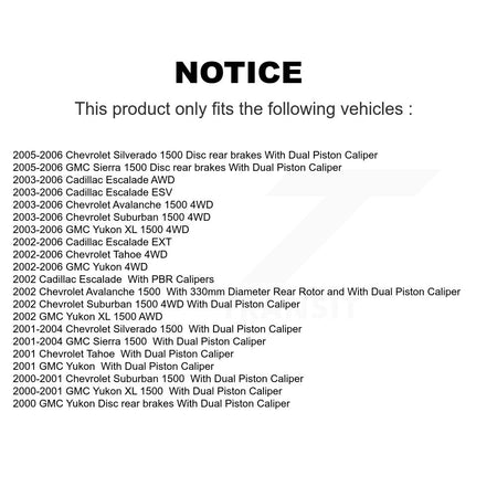 Front Semi-Metallic Rear Ceramic Pad Brake Rotors Kit For Chevrolet GMC Silverado 1500 XL K8A-103235