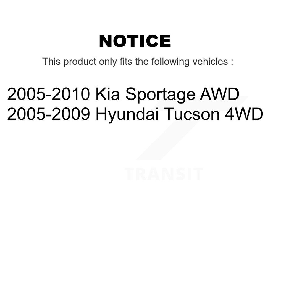 Front Rear Ceramic Pads And Disc Brake Rotors Kit For Hyundai Tucson Kia Sportage K8A-103296