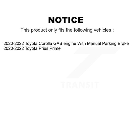 Front Rear Ceramic Pad And Disc Brake Rotors Kit For 2020-2022 Toyota Corolla Prius Prime K8A-103478