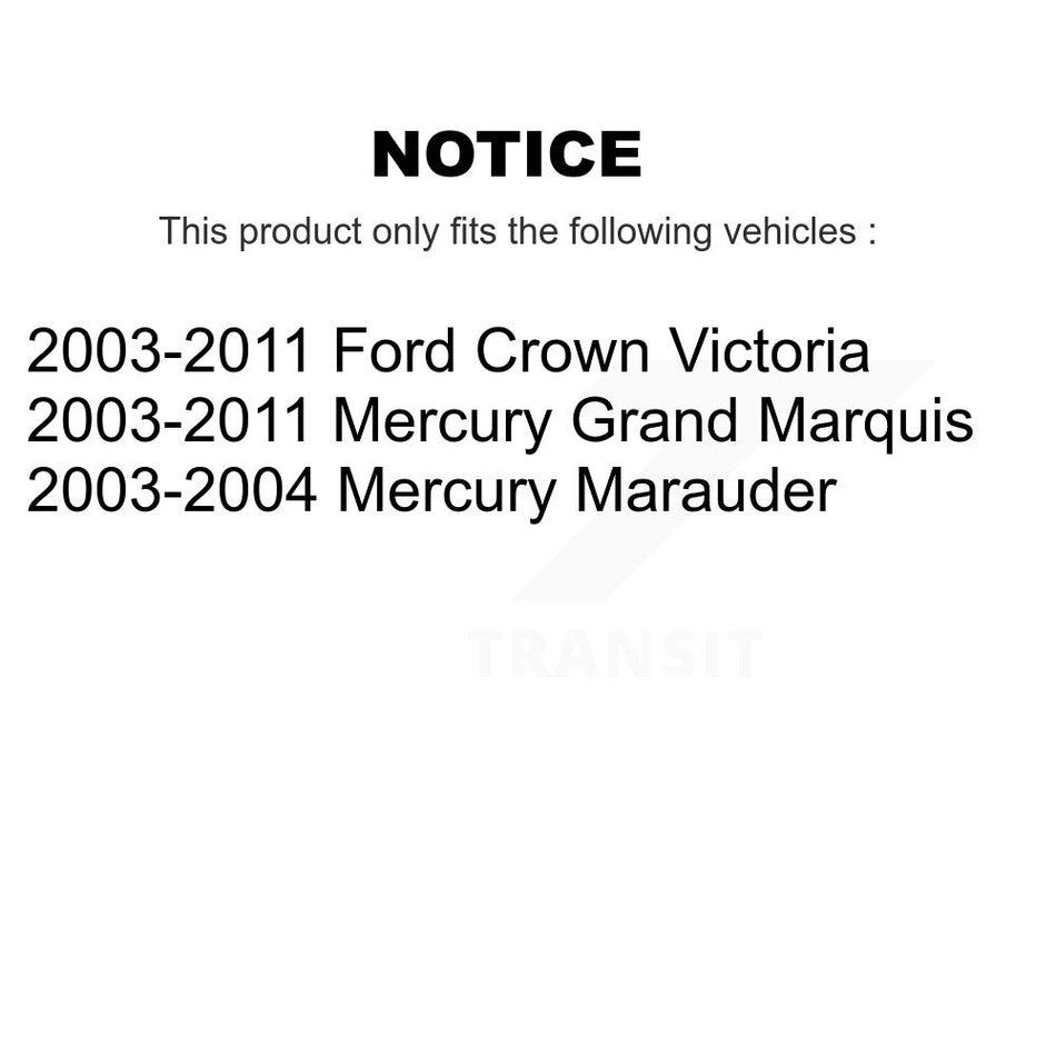 Front Rear Semi-Metallic Pad & Disc Brake Rotor Kit For Ford Crown Victoria Mercury Grand K8A-103531