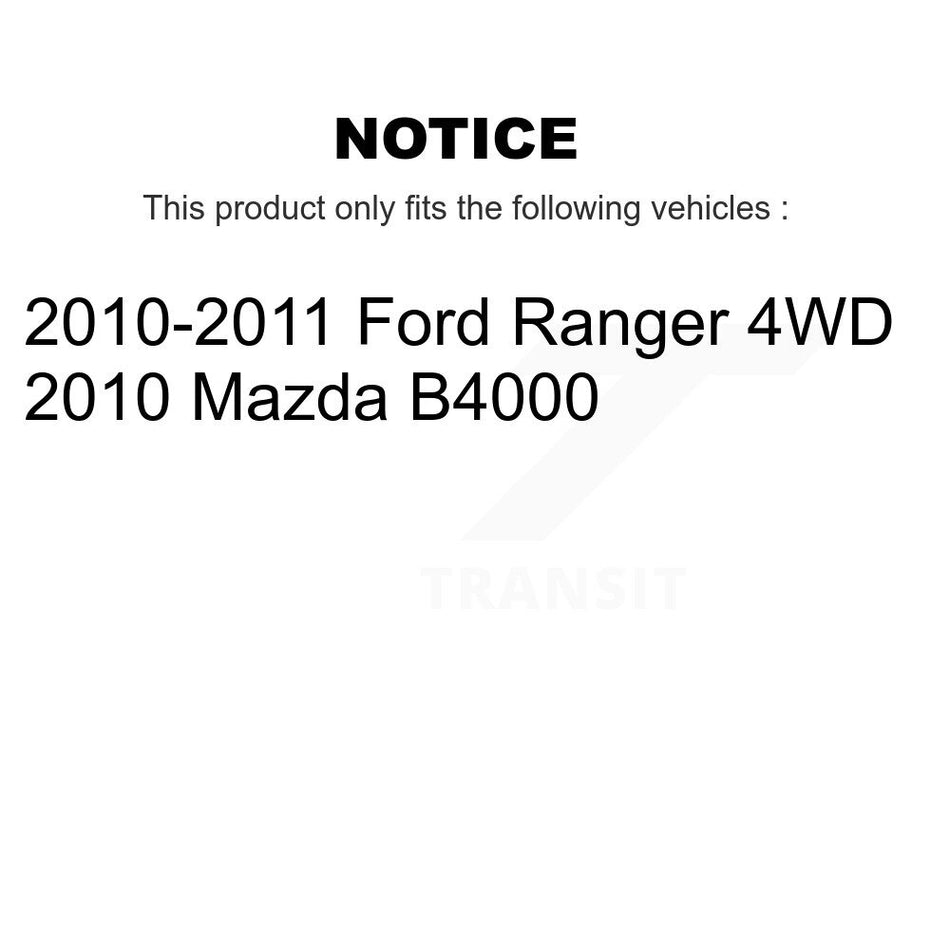 Front Ceramic Rear Semi-Metallic Pad And Disc Brake Rotor Kit For Ford Ranger Mazda B4000 K8A-103551
