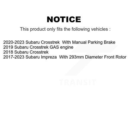 Front Rear Ceramic Pads And Disc Brake Rotors Kit For Subaru Crosstrek Impreza K8A-103556