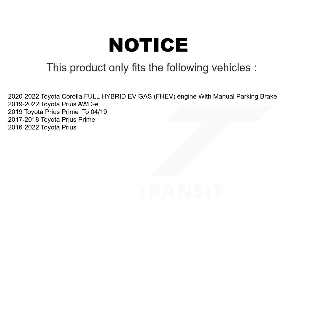 Front Rear Ceramic Pads And Disc Brake Rotors Kit For Toyota Corolla Prius Prime AWD-e K8A-103580