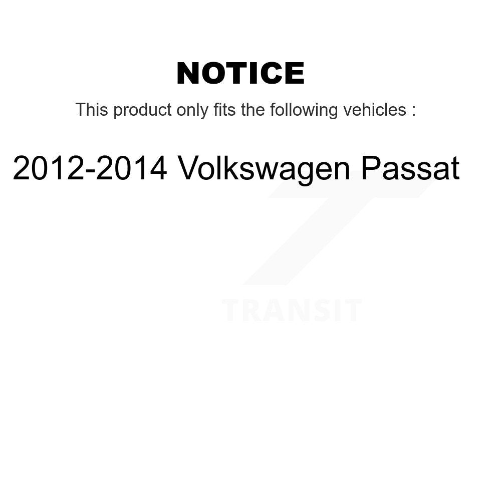 Front Rear Semi-Metallic Pads And Disc Brake Rotors Kit For 2012-2014 Volkswagen Passat K8A-103656