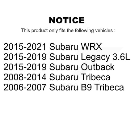 Front Disc Brake Rotors And Ceramic Pads Kit For Subaru Outback WRX Legacy Tribeca B9 K8A-103750