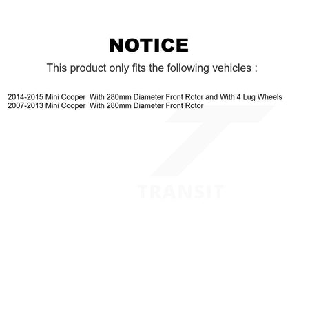 Front Disc Brake Rotors And Semi-Metallic Pads Kit For Mini Cooper K8A-103888