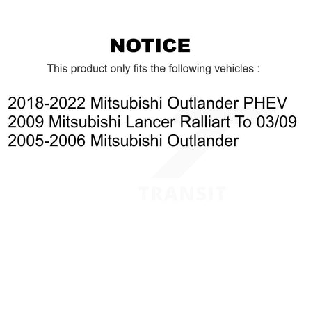 Front Disc Brake Rotors And Ceramic Pads Kit For Mitsubishi Outlander PHEV Lancer K8A-103947