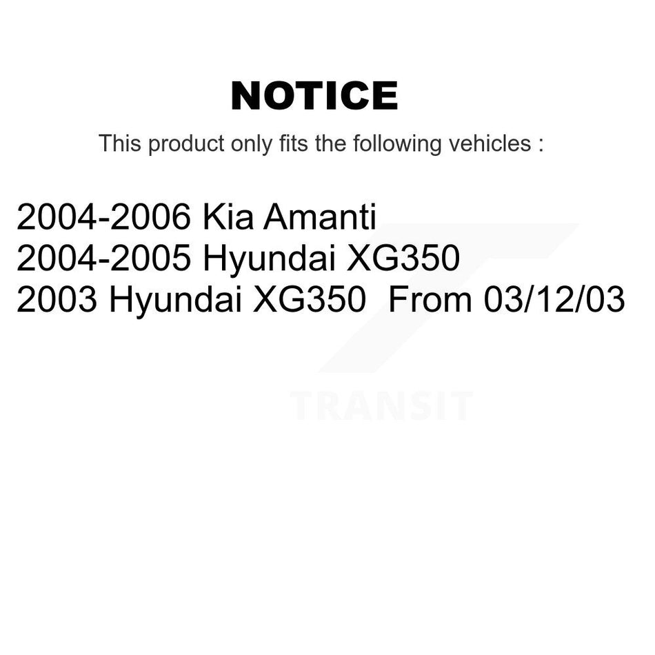 Front Disc Brake Rotors And Ceramic Pads Kit For Kia Amanti Hyundai XG350 K8A-103992