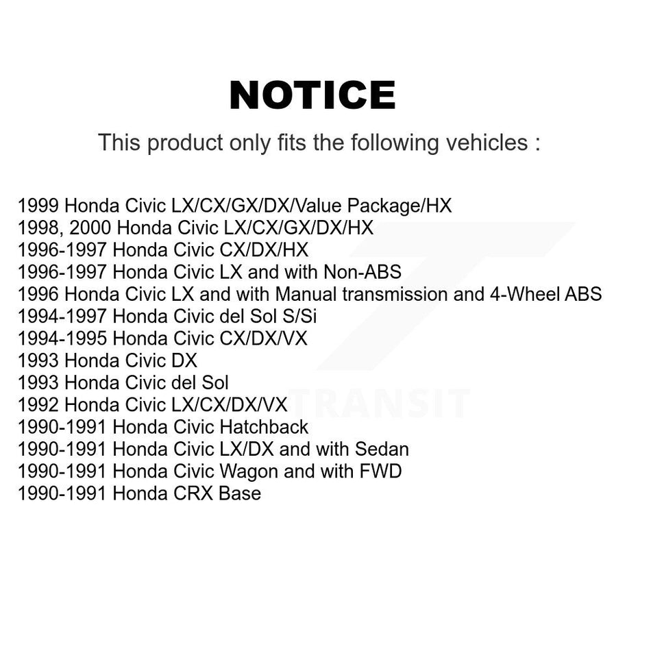 Front Disc Brake Rotors And Ceramic Pads Kit For Honda Civic del Sol CRX K8A-104035